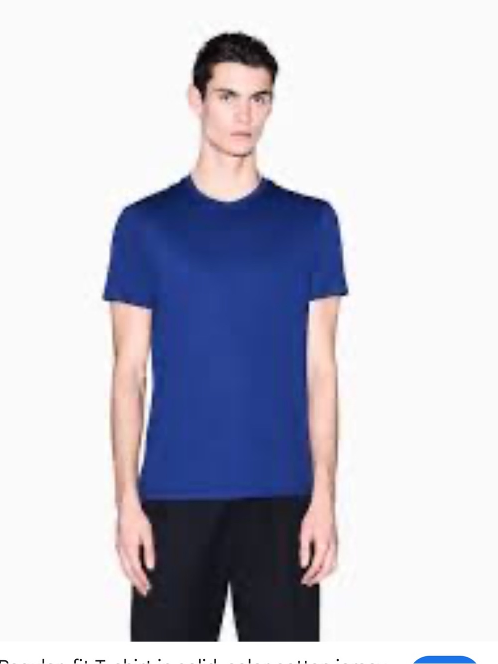 A/X Armani Exchange Men's Crewneck Tee — Blue